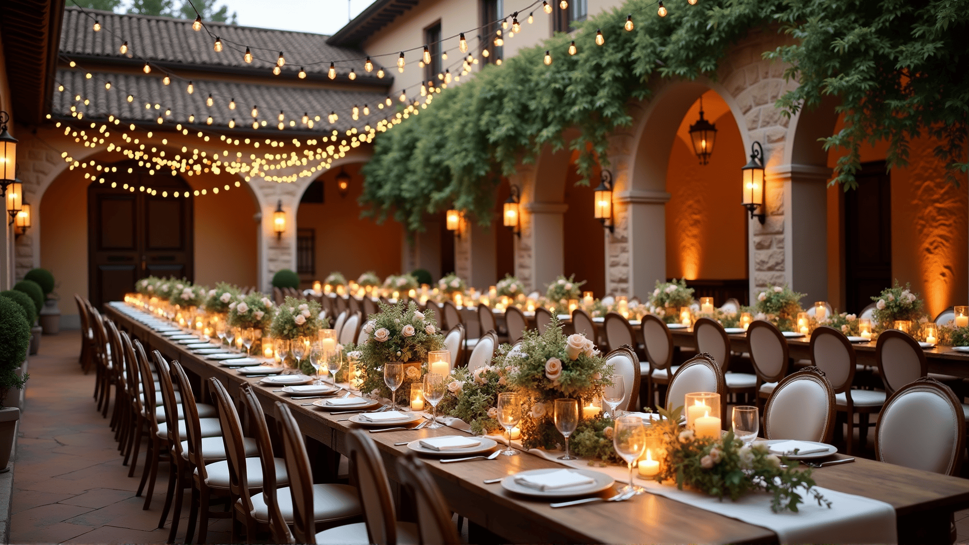 Event Table Settings And Centerpiece