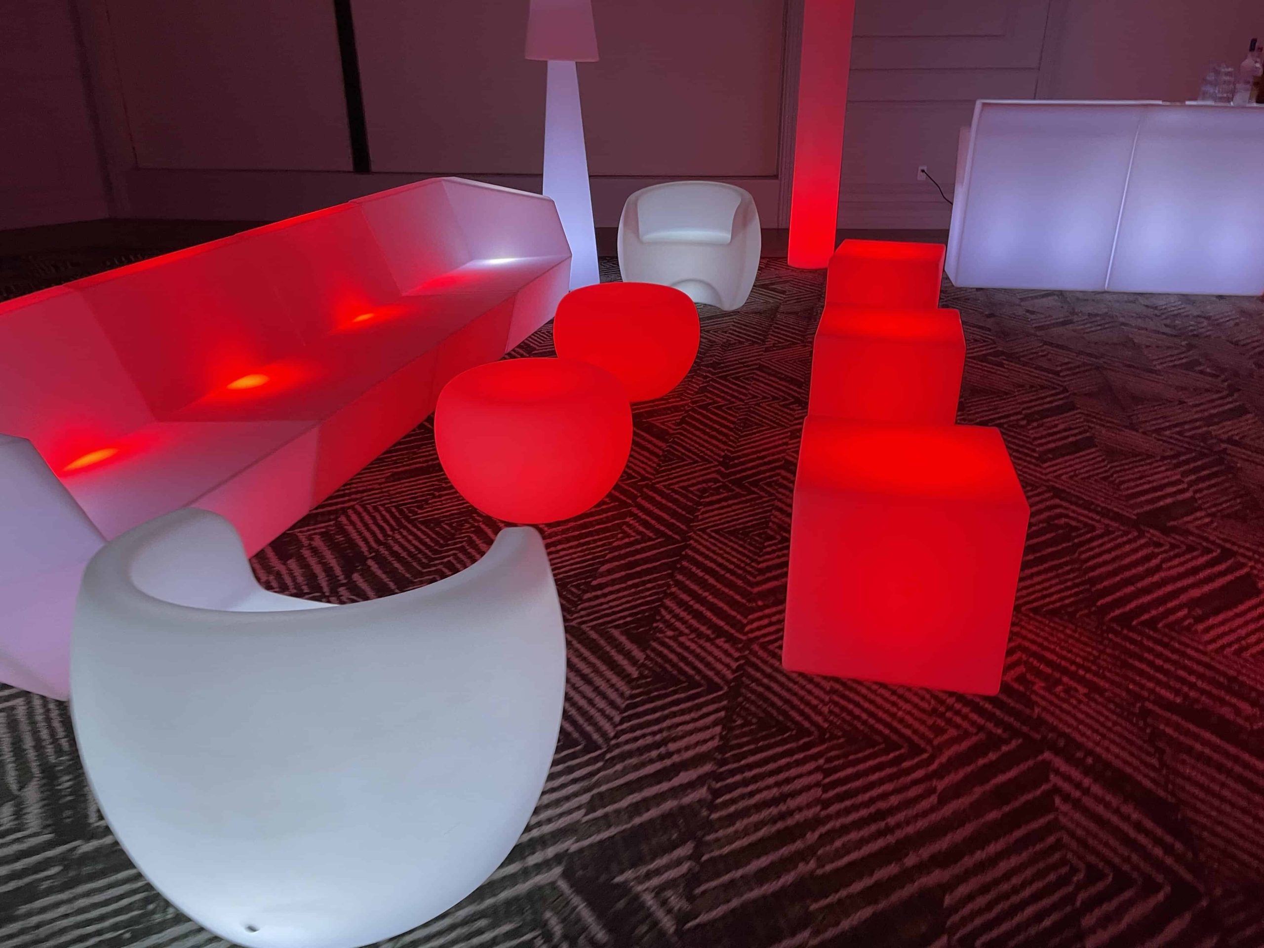 led furniture rentals, light up furniture rentals los angeles, led furniture rentals los angeles