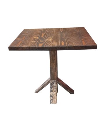 wedding rentals long beach - Rustic Square Table 30” (30” Height) – walnut - LA Party Rental