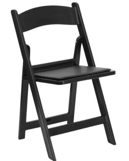 black folding chair rentals