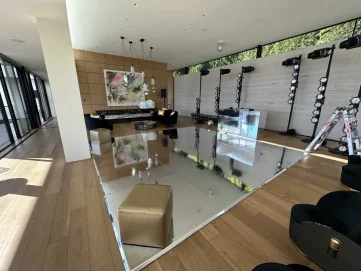 mirrored dance floor