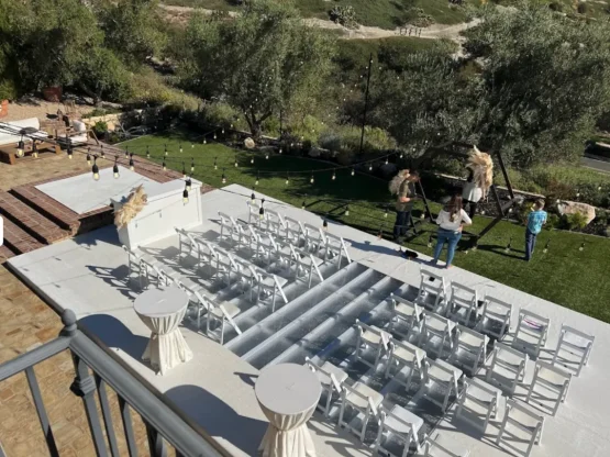 plexiglass pool cover for wedding