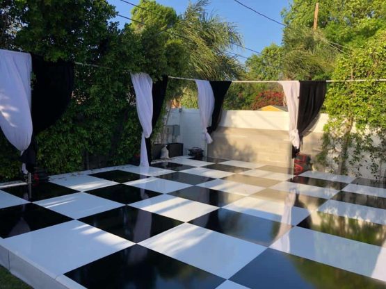 plexiglass pool cover dance floor cost