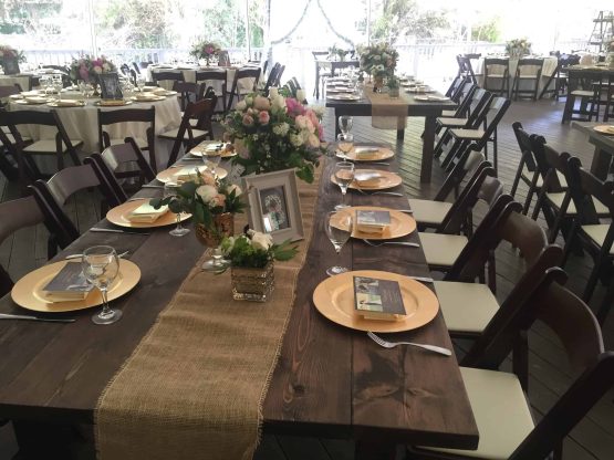 rustic wedding table - Los Angeles Party Rentals